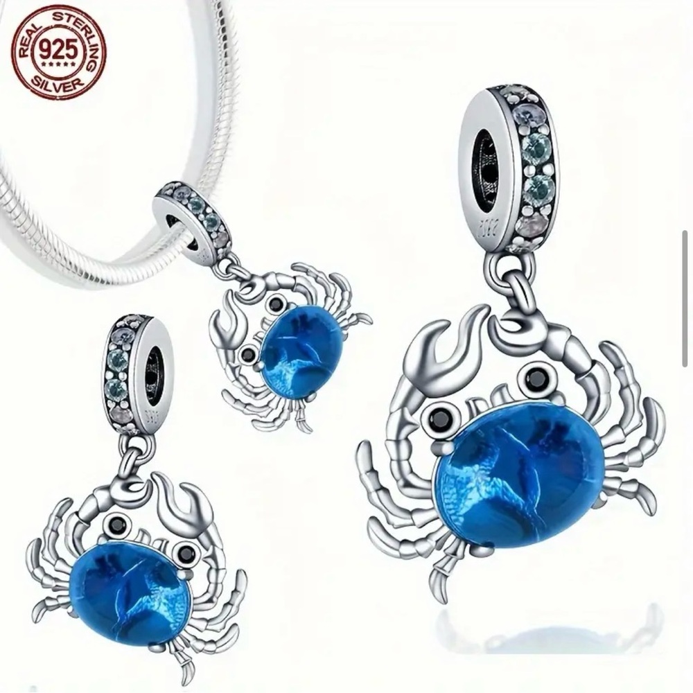 🦀STERLING SILVER BLUE CRAB s925